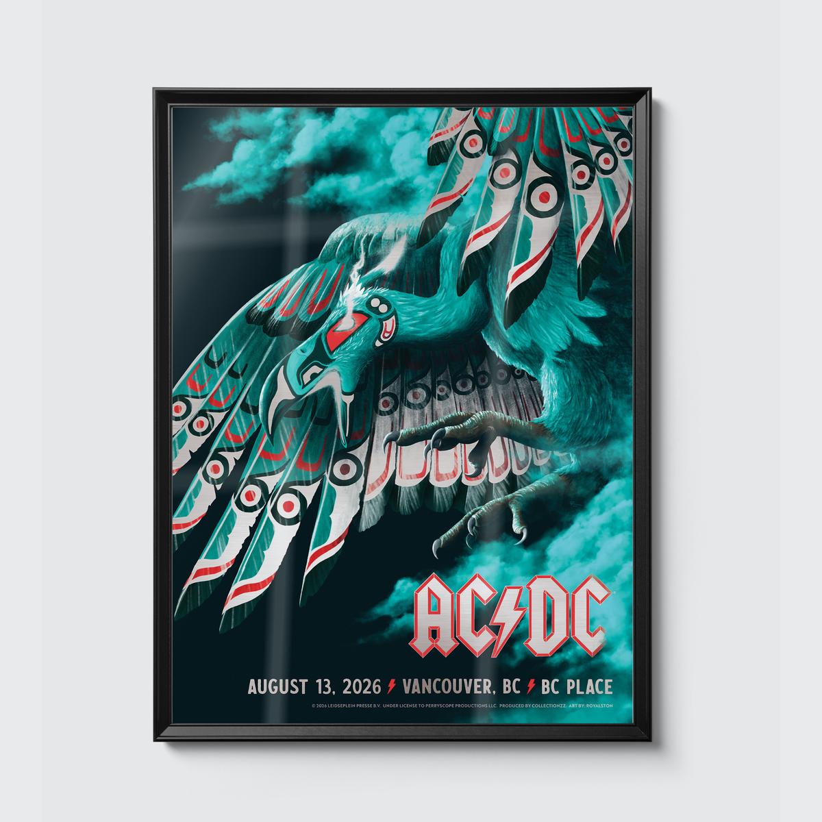 AC/DC · Vancouver (Foil) poster, framed on the wall