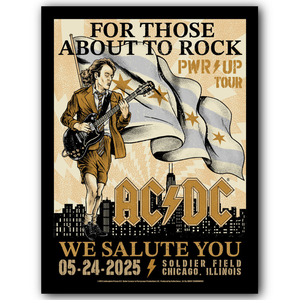 AC/DC Chicago May 24 Gold Foil (Exclusive)