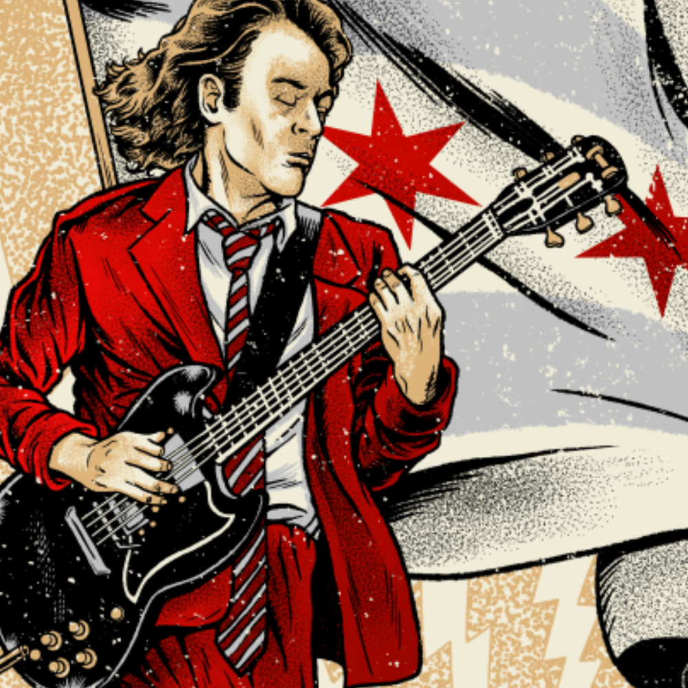 AC/DC Chicago May 24 Red Foil (Exclusive)