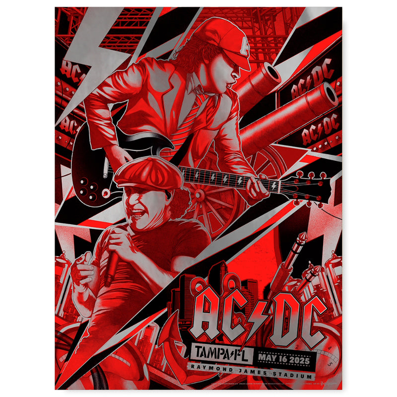 AC/DC Tampa May 16 Silver Foil (Exclusive)