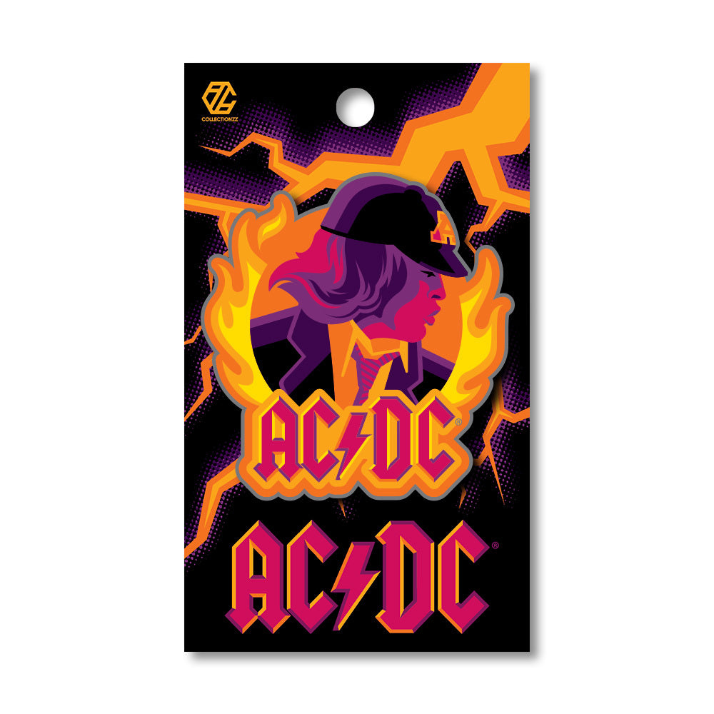 AC/DC Angus Young Enamel Pin by Tom Whalen