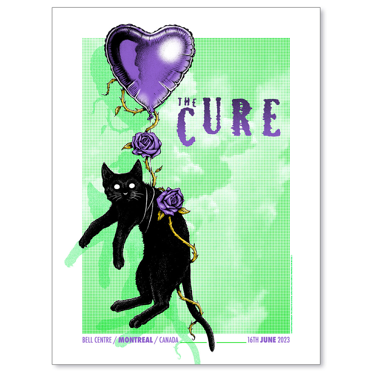 The Cure Montreal June 16, 2023 Second Edition Poster & Trading Card