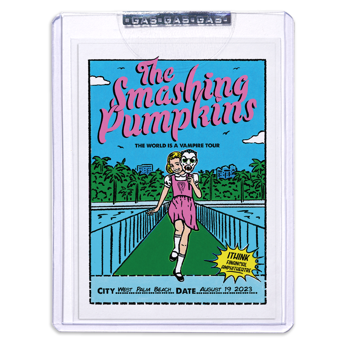 The Smashing Pumpkins West Palm Beach August 19, 2023 Poster & Setlist Trading Card