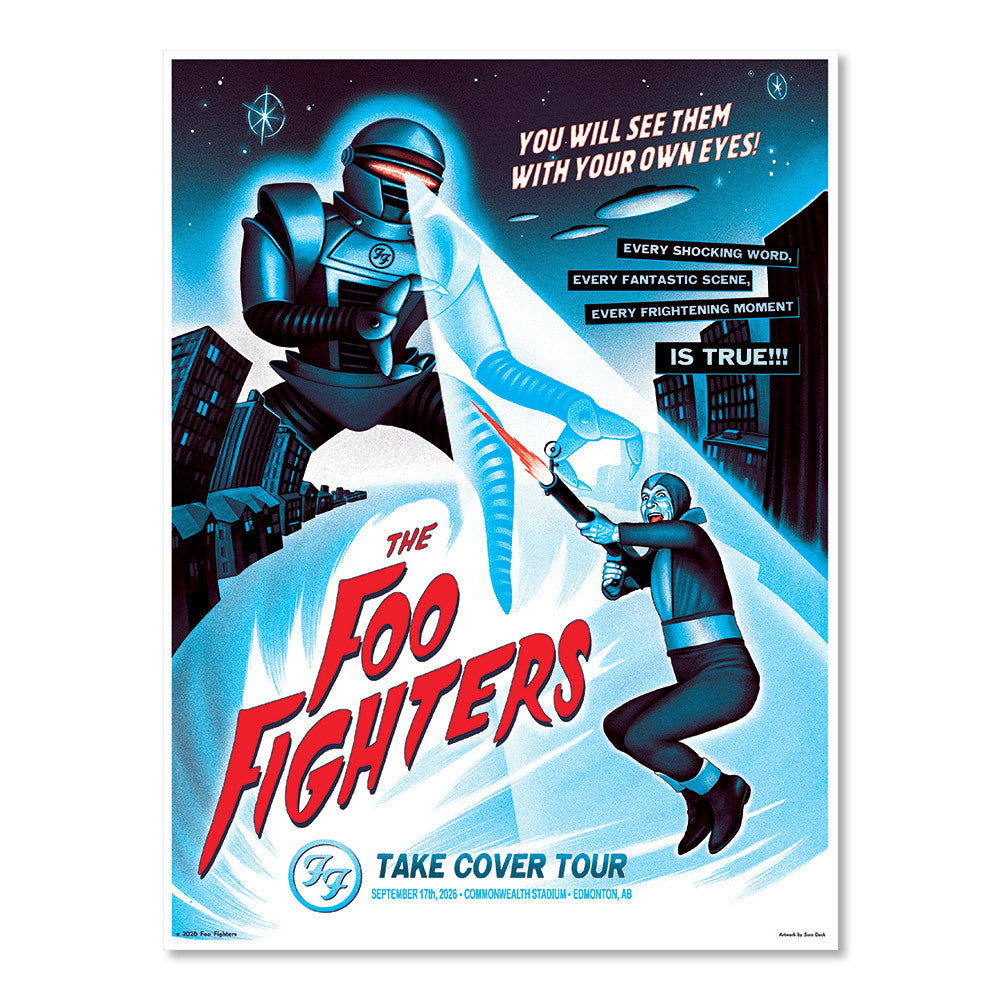 Foo Fighters Edmonton September 17, 2026 by Sara Deck (Regular Artist Proof)