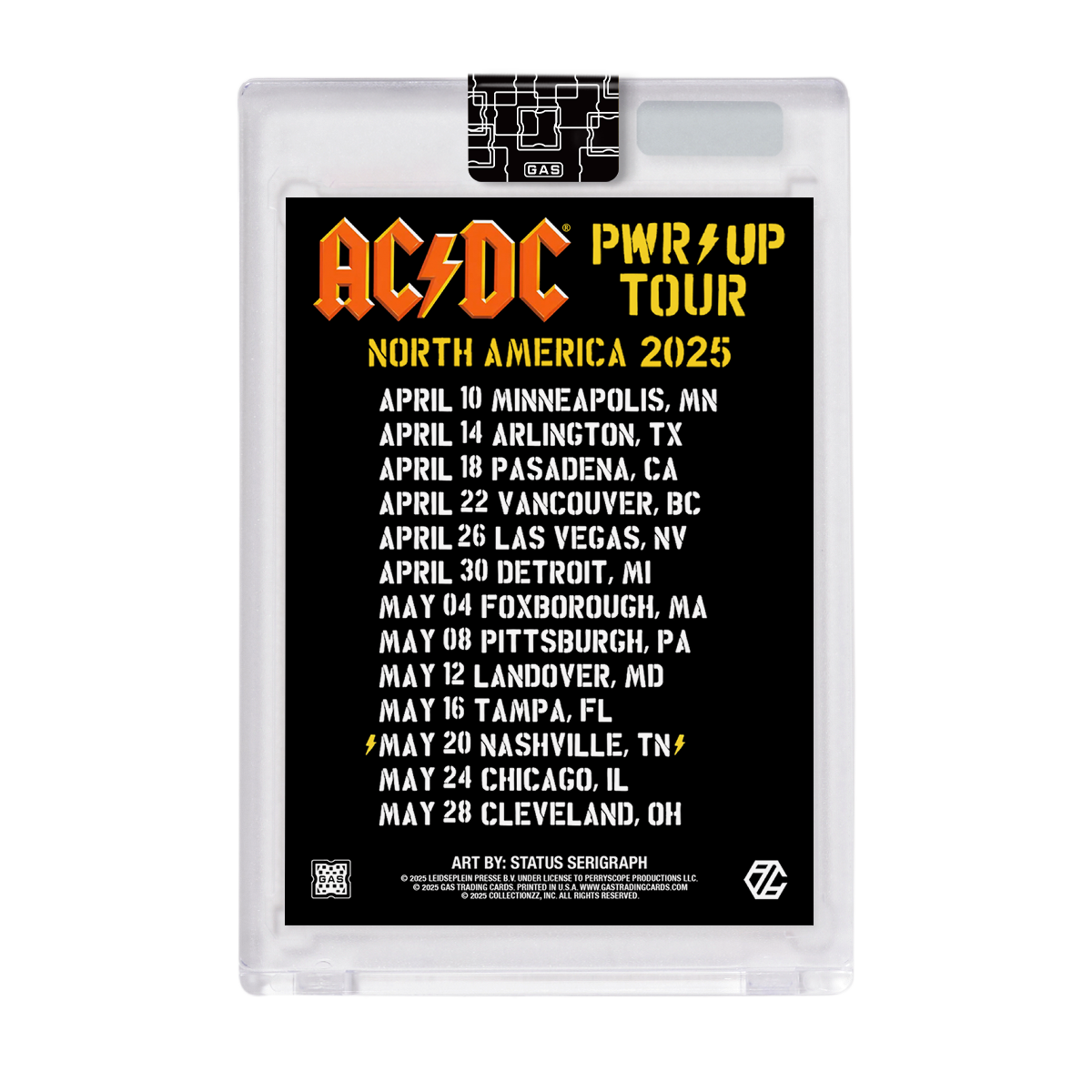 AC/DC Nashville May 20, 2025 Trading Card