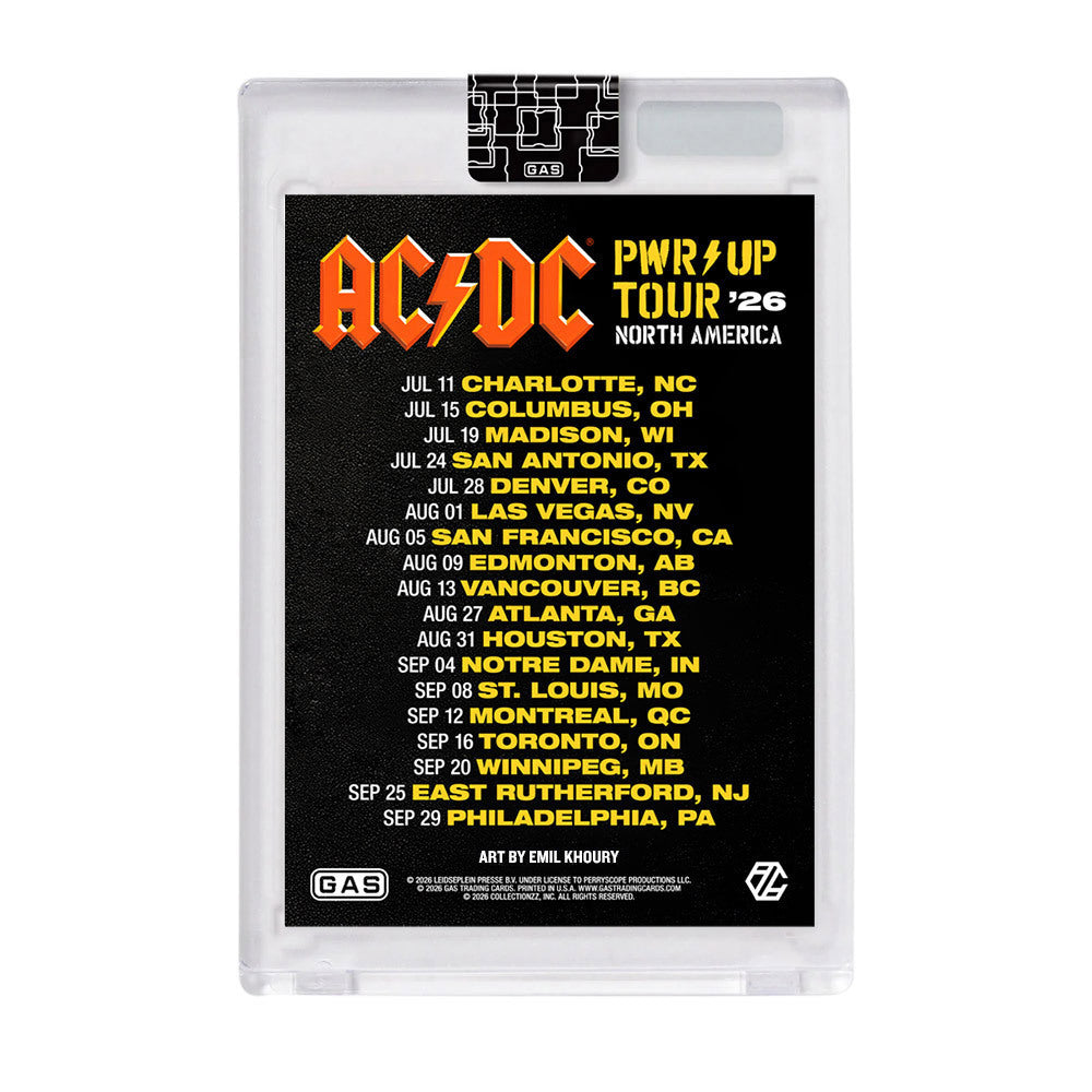 AC/DC Las Vegas August 1, 2026 GAS Trading Card