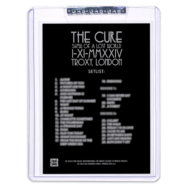The Cure London November 2, 2024 First Edition Poster & Setlist Tradin