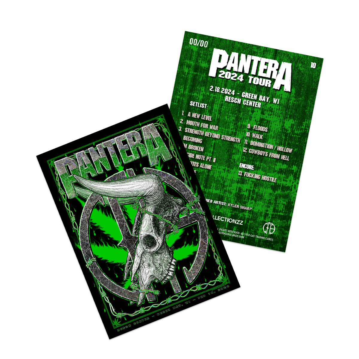 Pantera 2024 Tour Foil Trading Card Set