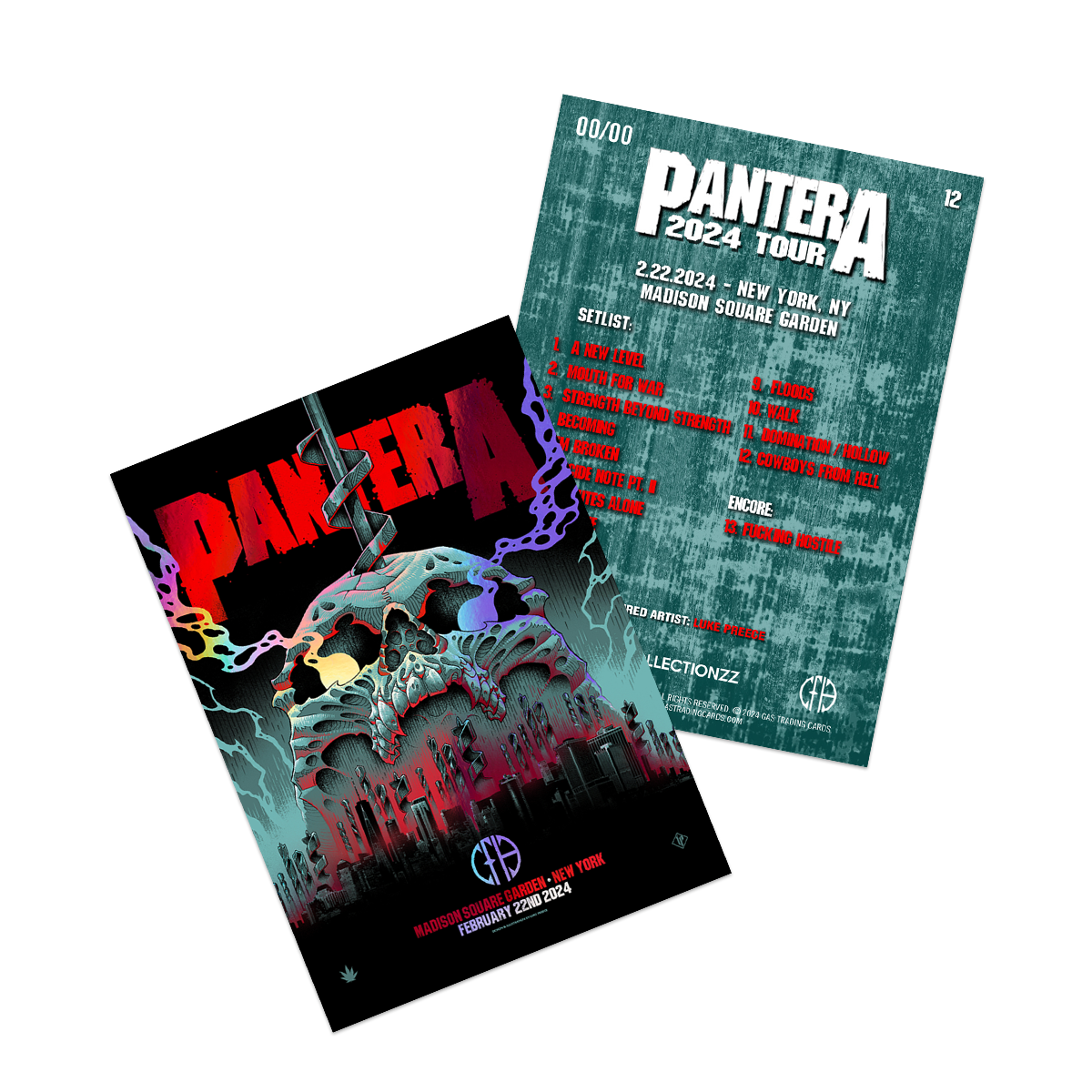 Pantera 2024 Tour Foil Trading Card Set