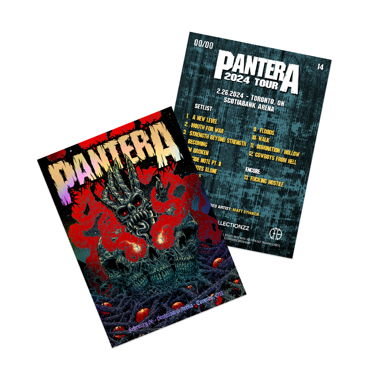 Pantera 2024 Tour Foil Trading Card Set