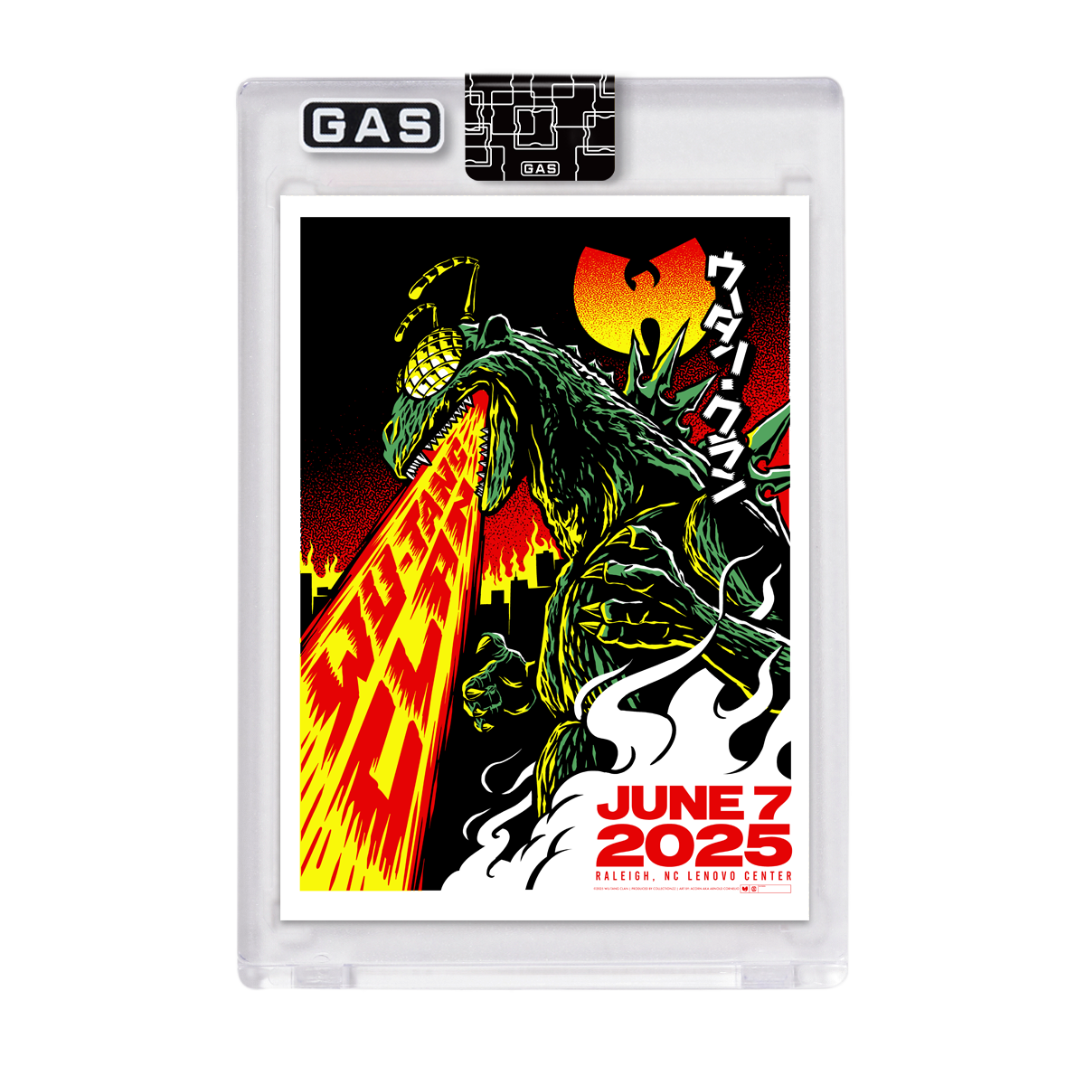 Wu-Tang Clan Raleigh June 7, 2025 GAS Trading Card