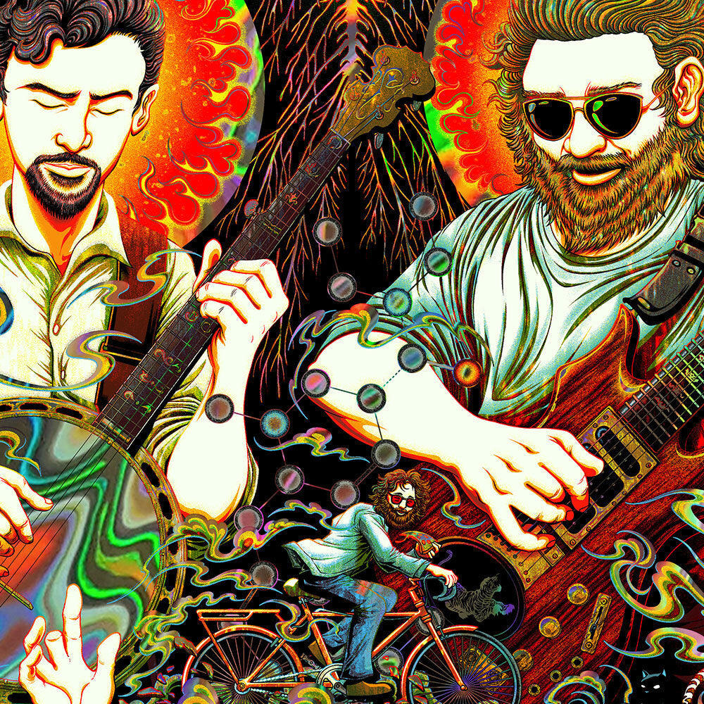 Jerry Garcia Bicycle Day (Lava Foil Variant) — artwork in setting