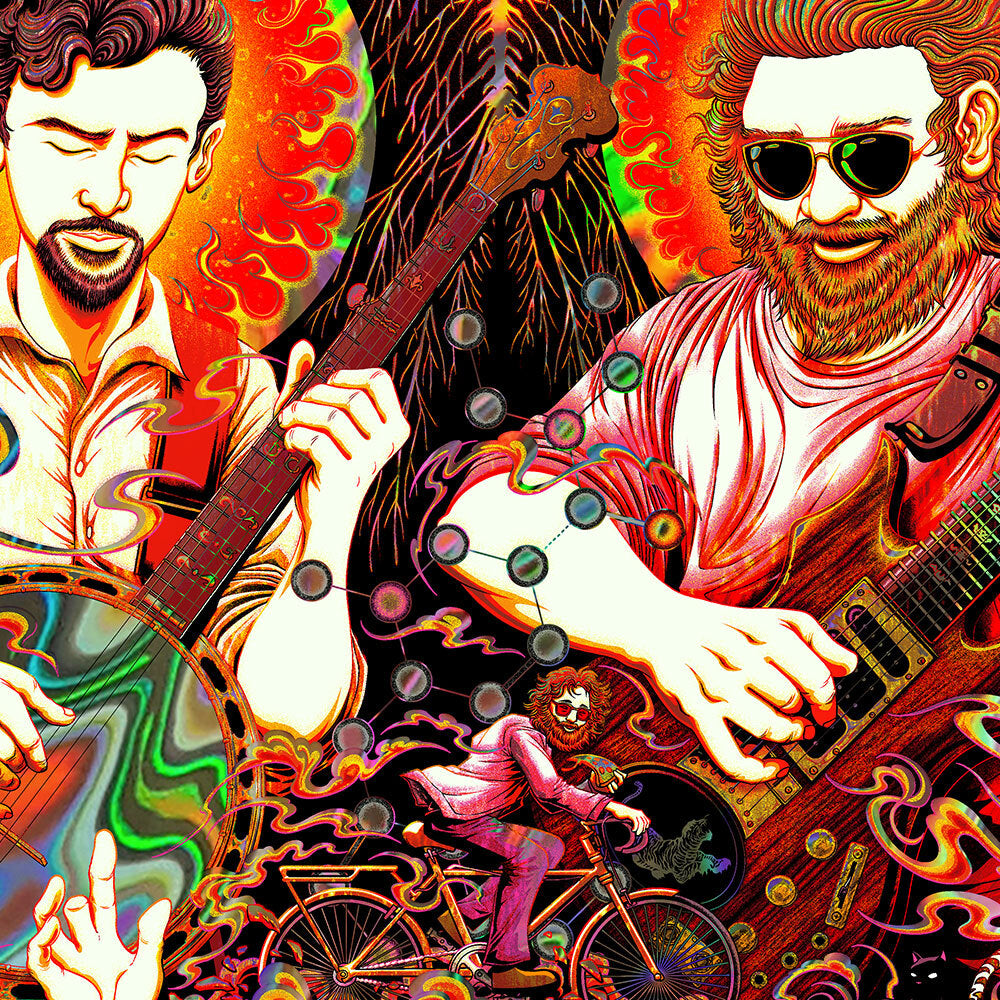 Jerry Garcia Bicycle Day (Red Colorway Foil Variant) — artwork in setting