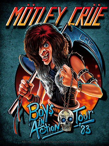 Mötley Crüe Crücial Crüe Boys In Action '83 Tour Lenticular