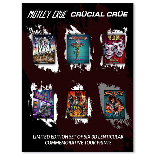 Mötley Crüe Crücial Crüe Tours Lenticulars - Set of 6