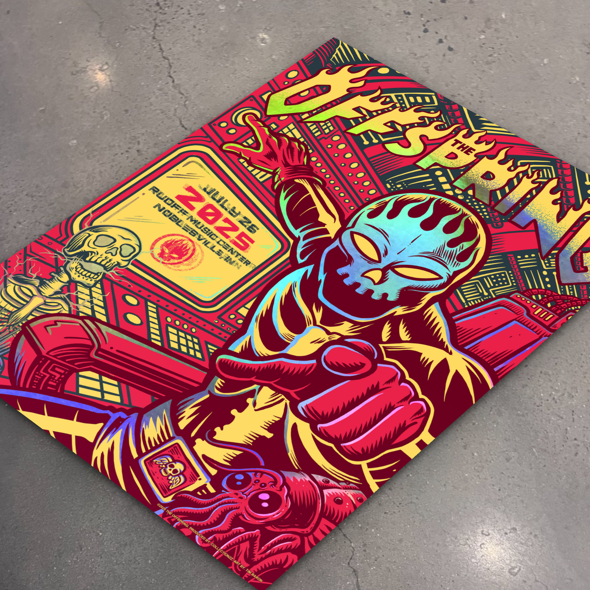 The Offspring · Noblesville (Foil) — flat lay on shop floor