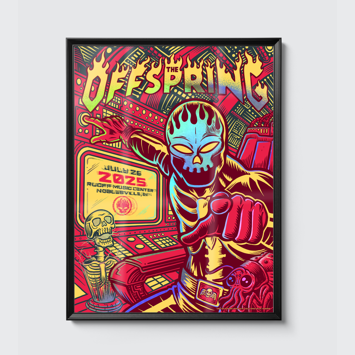 The Offspring · Noblesville (Foil) poster, framed on the wall