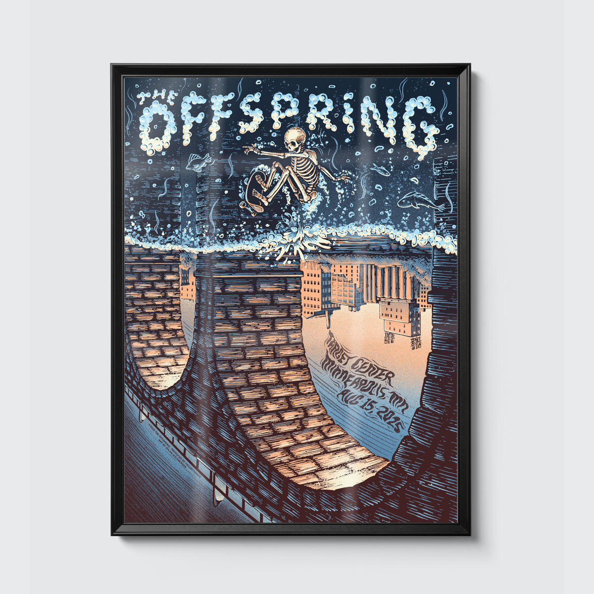 The Offspring · Minneapolis poster, framed on the wall