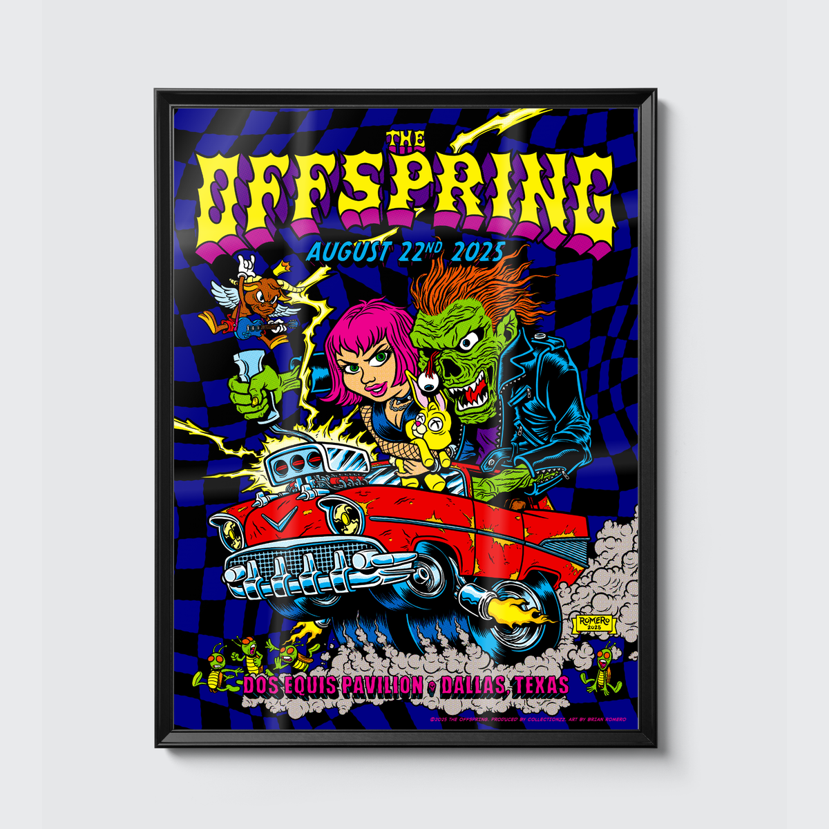 The Offspring · Dallas poster, framed on the wall