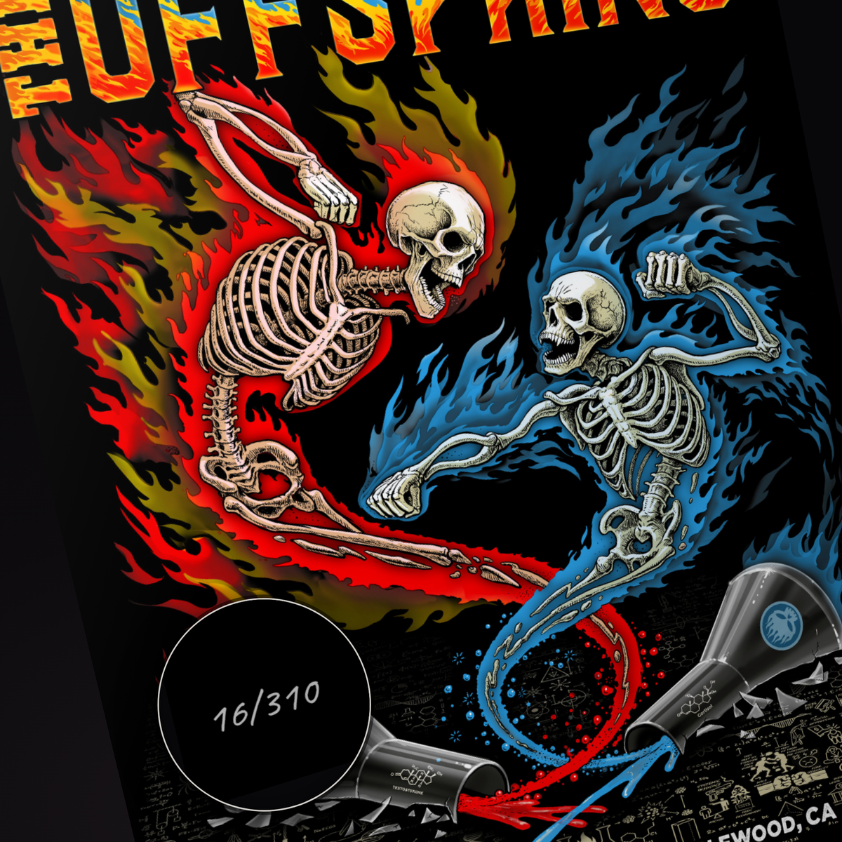 The Offspring · Inglewood — hand-numbered corner detail (representative serial 16/310)