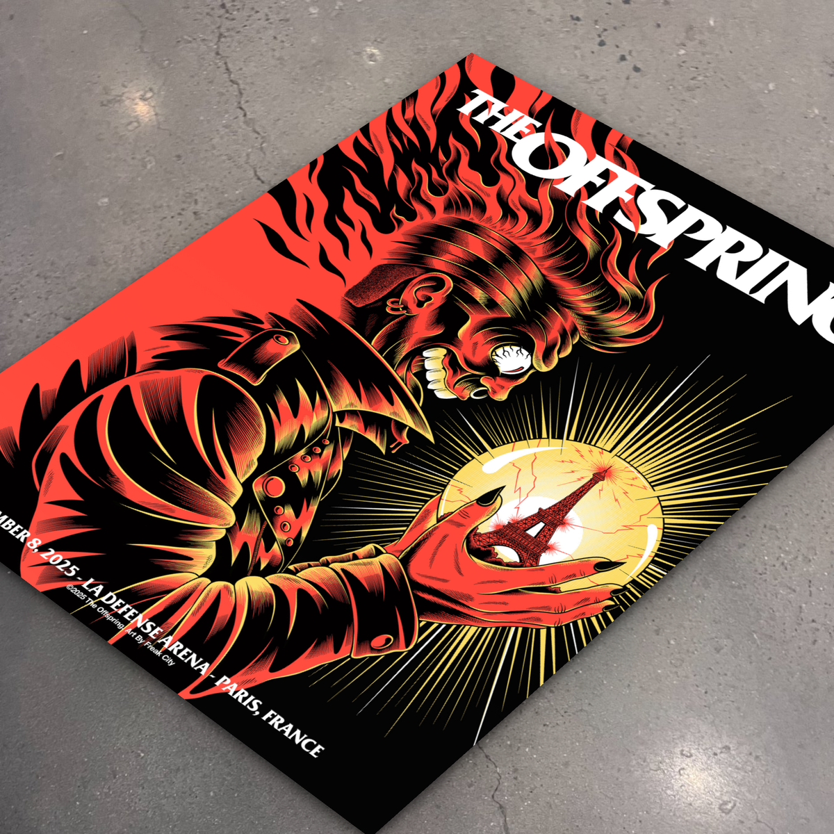 The Offspring · Paris (Gold Foil) — flat lay on shop floor