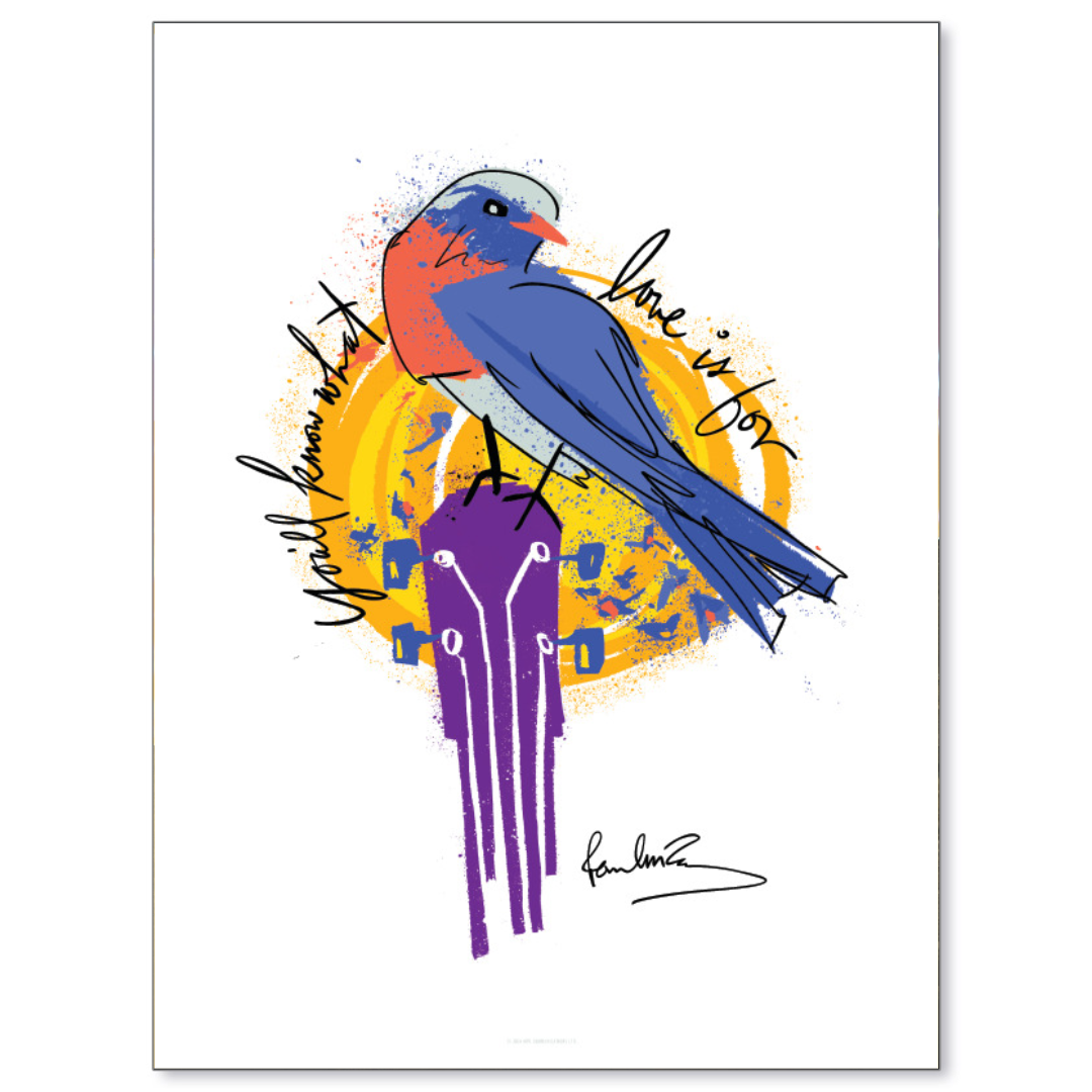 Paul McCartney and Wings Blue Bird Commemorative Art Print