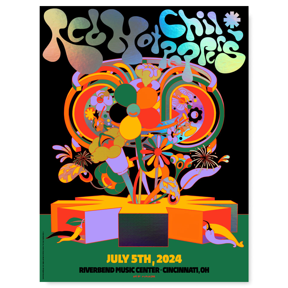 Red Hot Chili Peppers Cincinnati July 5, 2024 (Rainbow Foil)