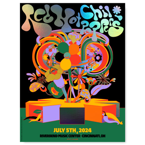 Red Hot Chili Peppers Cincinnati July 5, 2024 (Rainbow Foil)