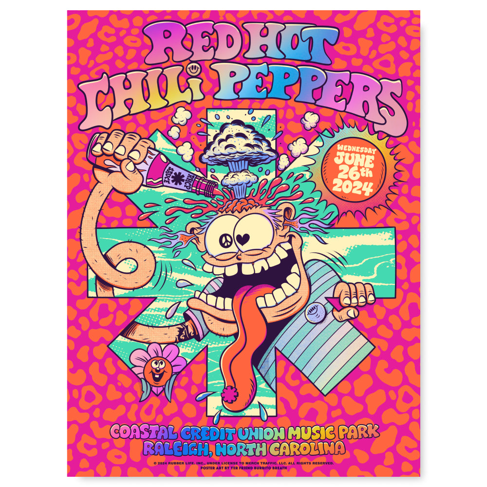 Red Hot Chili Peppers Raleigh June 26, 2024 (Rainbow Foil)