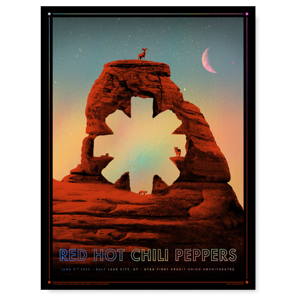 Red Hot Chili Peppers Salt Lake City June 5, 2024 (Artist Proof Variant Rainbow Foil)