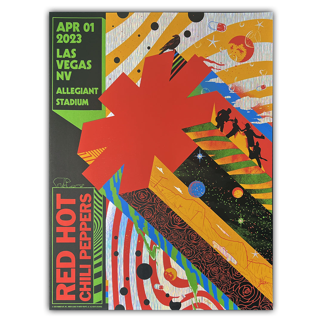 Red Hot Chili Peppers Las Vegas April 1, 2023 (Pillar Foil) BFCM Exclusive