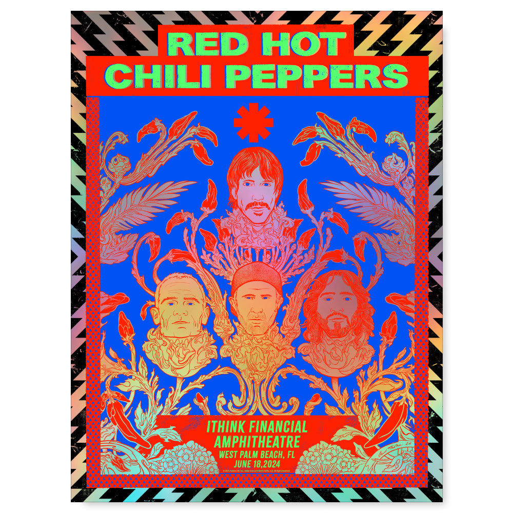 Red Hot Chili Peppers West Palm Beach June 18th, 2024 (Rainbow Foil)