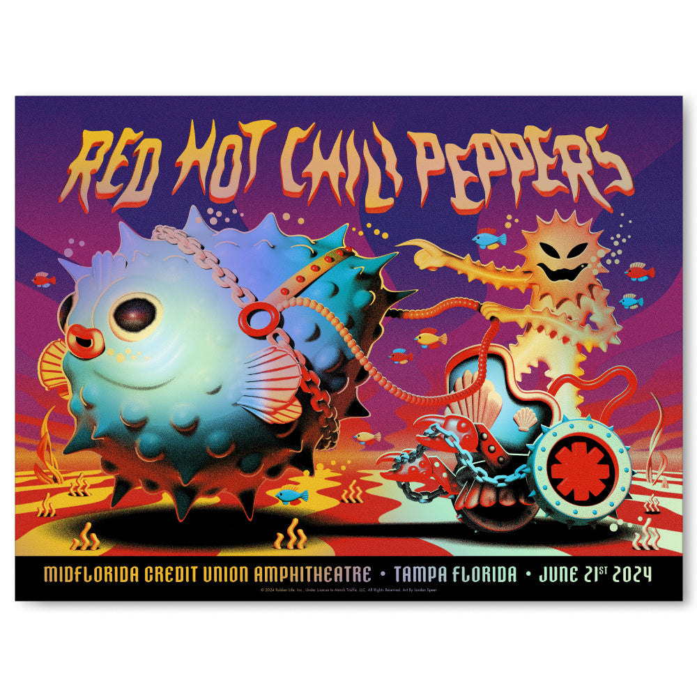 Red Hot Chili Peppers Tampa June 21, 2024 (Rainbow Foil)