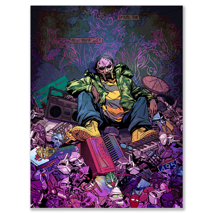 MF DOOM x Sanford Greene Print (Rainbow Foil Edition)