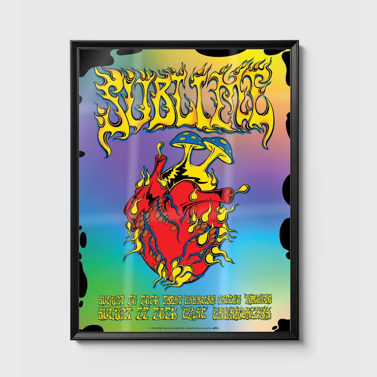 Sublime · Toronto & Canandaigua (Foil) poster, framed on the wall