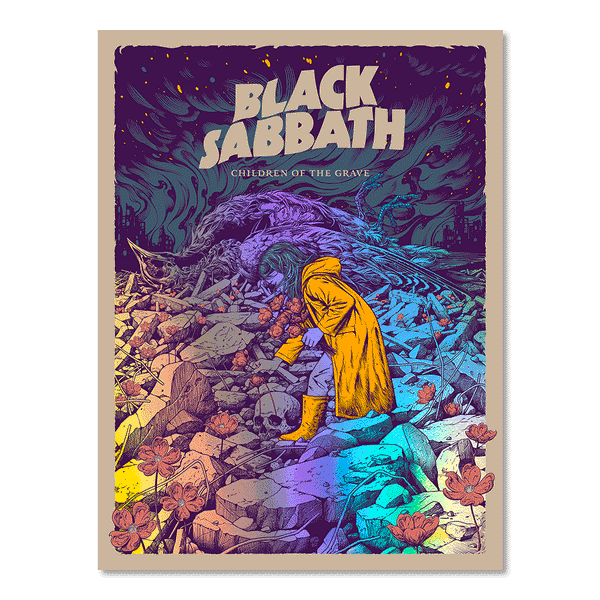 Black Sabbath "Children Of The Grave" by Garis Edelweiss (Rainbow Foil Edition)