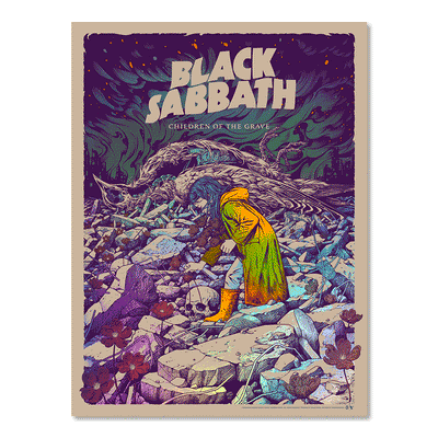 Black Sabbath "Children Of The Grave" by Garis Edelweiss (Rainbow Foil Edition)