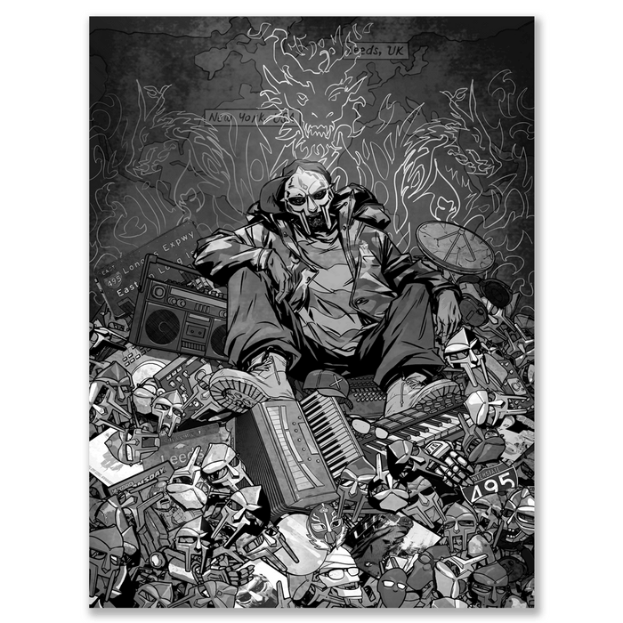 MF DOOM x Sanford Greene Print (Silver Foil Edition)