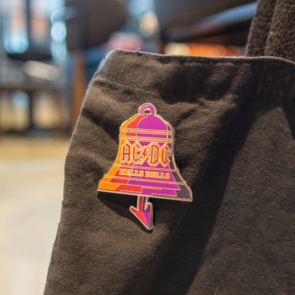 AC/DC Hells Bells Enamel Pin by Tom Whalen