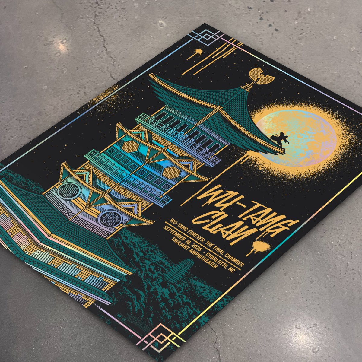 Wu-Tang Clan · Charlotte (Collector's Foil) — flat lay on shop floor