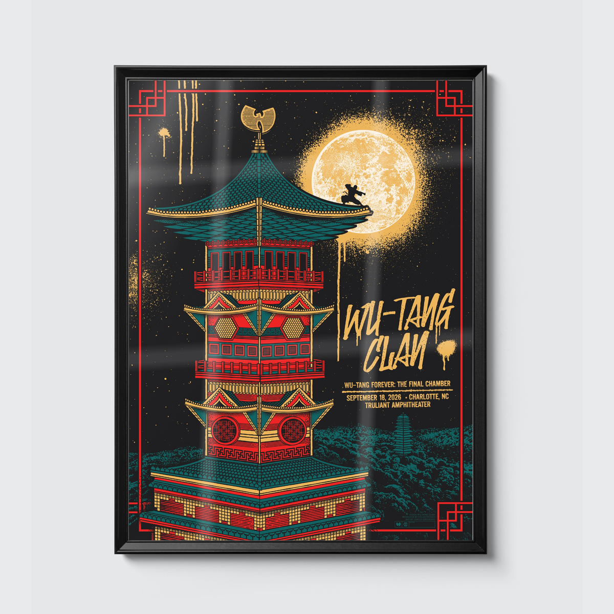 Wu-Tang Clan · Charlotte (Collector's Edition) poster, framed on the wall