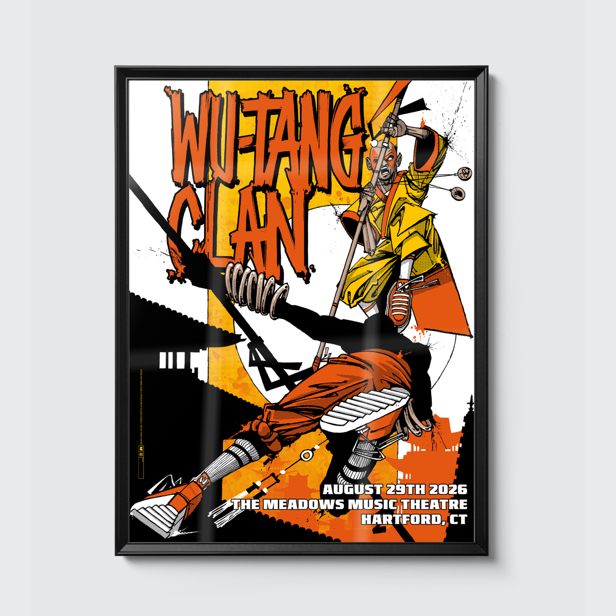 Wu-Tang Clan · Hartford poster, framed on the wall