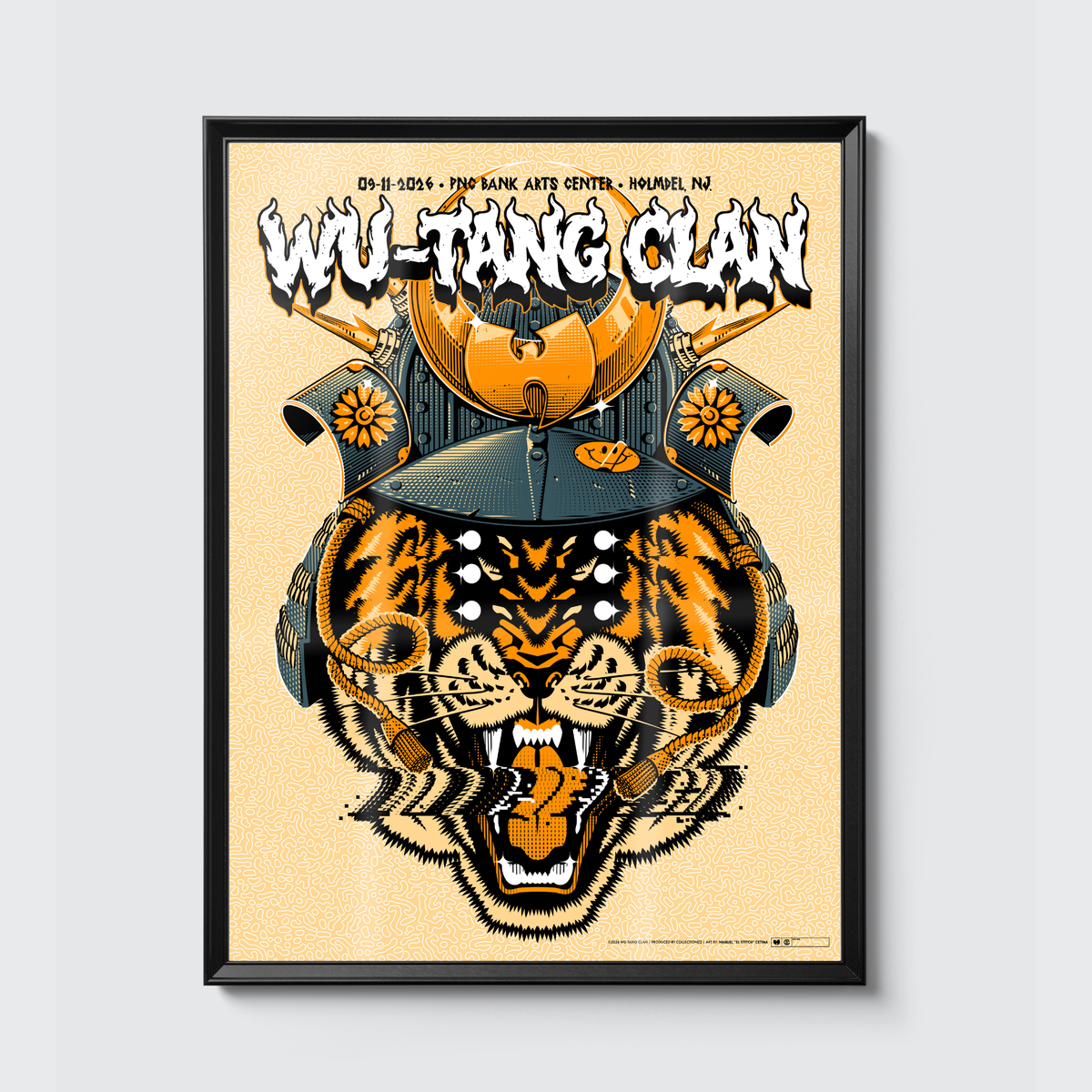 Wu-Tang Clan · Holmdel poster, framed on the wall