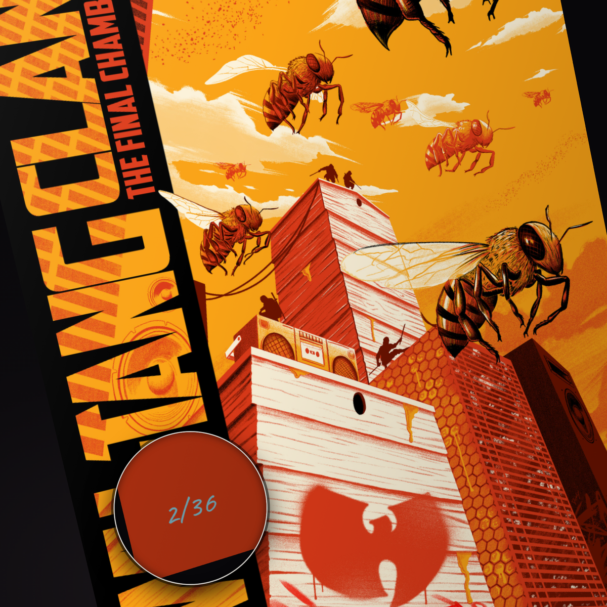 Wu-Tang Clan · Mansfield — hand-numbered corner detail (representative serial 2/36)