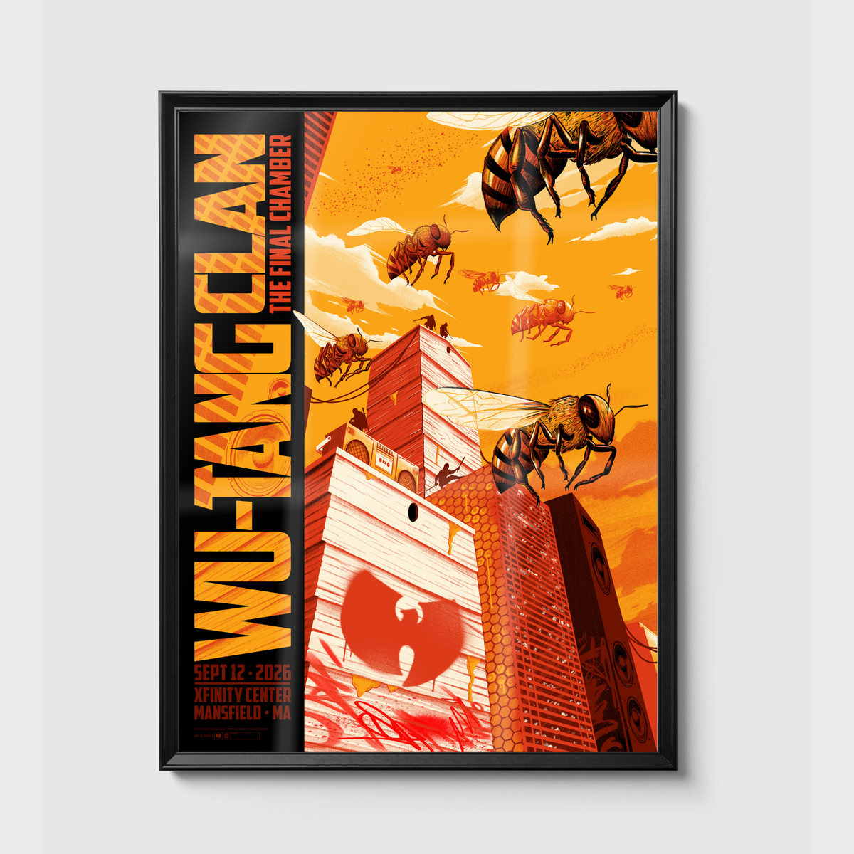 Wu-Tang Clan · Mansfield poster, framed on the wall