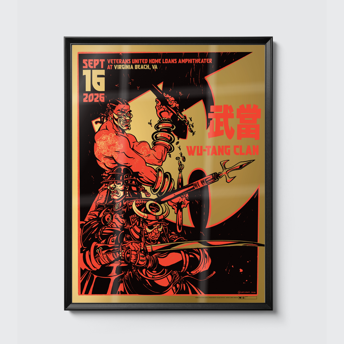 Wu-Tang Clan · Virginia Beach (Foil) poster, framed on the wall