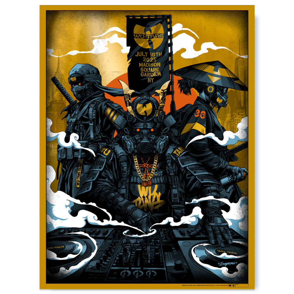 Wu-Tang Clan New York City July 16, 2025 (Gold Metallic Edition of 36)