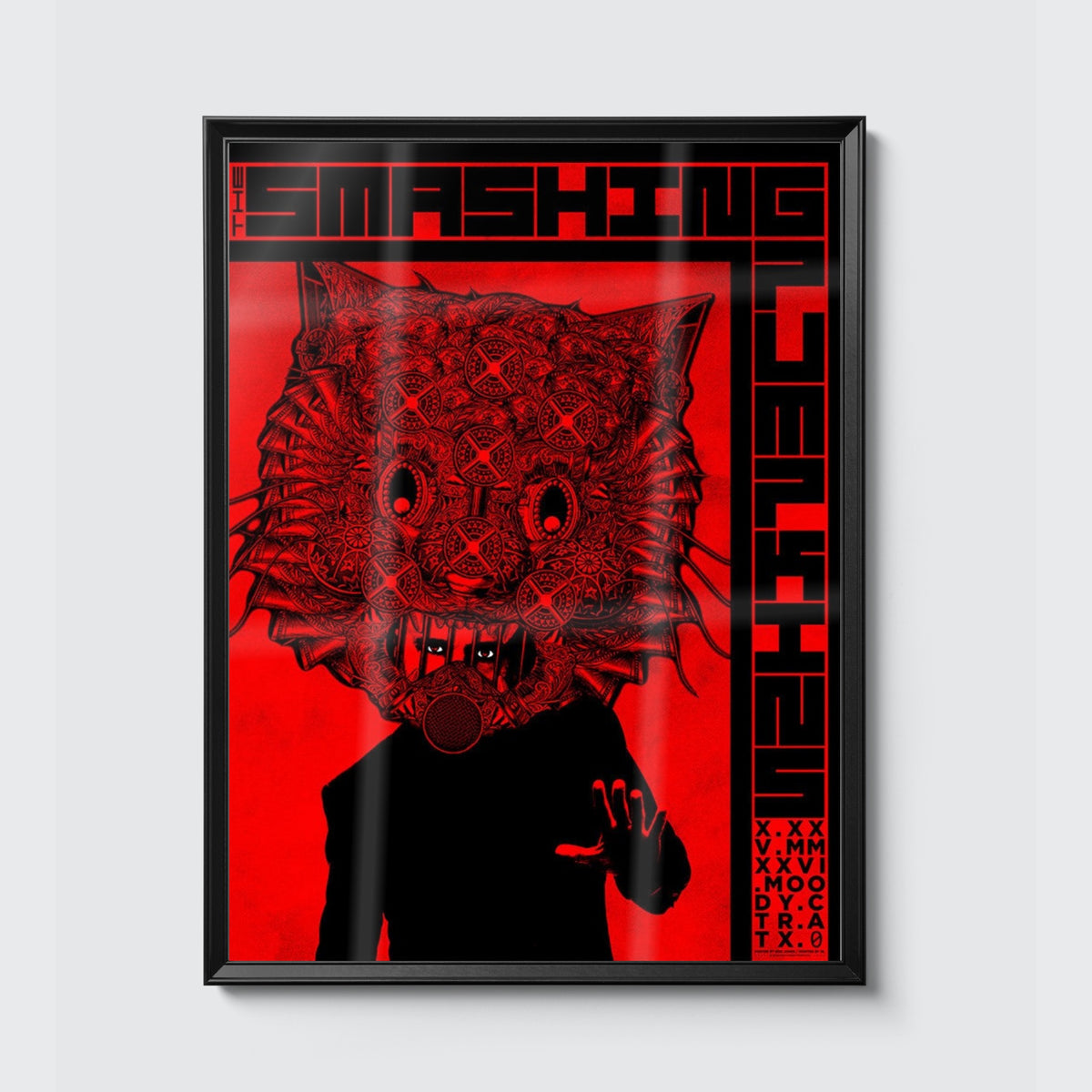 The Smashing Pumpkins Austin October 25, 2026 (Show Edition) poster, framed on the wall
