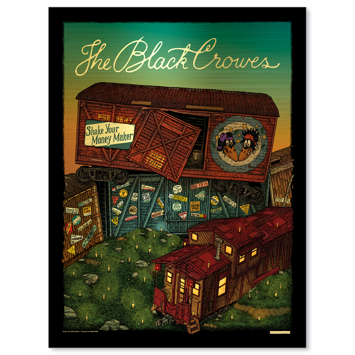 The Black Crowes Shake Your Money Maker Tour (Brushed Gold Foil Varian