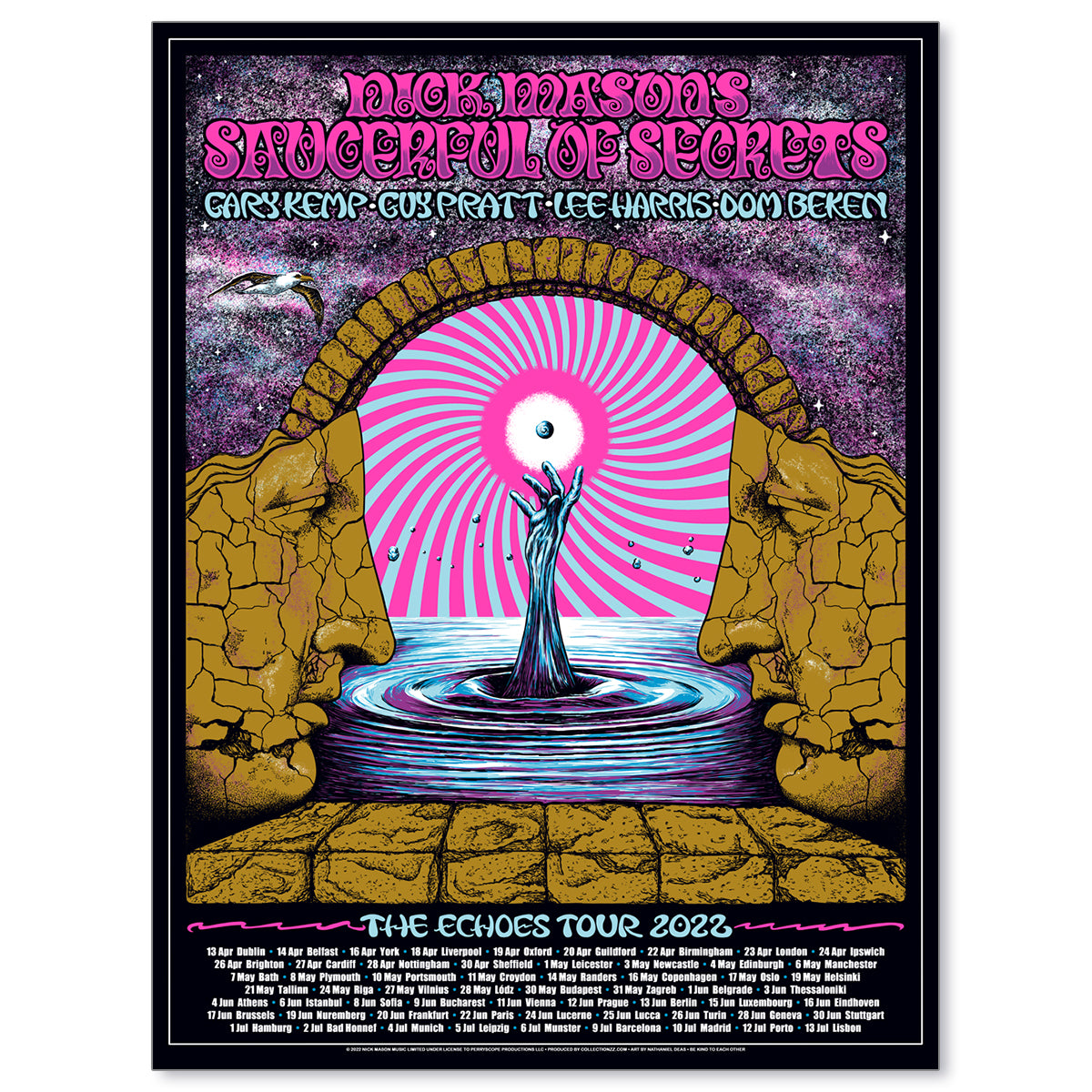 Nick Mason's Saucerful Of Secrets Echoes Tour 2022 (Screenprint Edition)